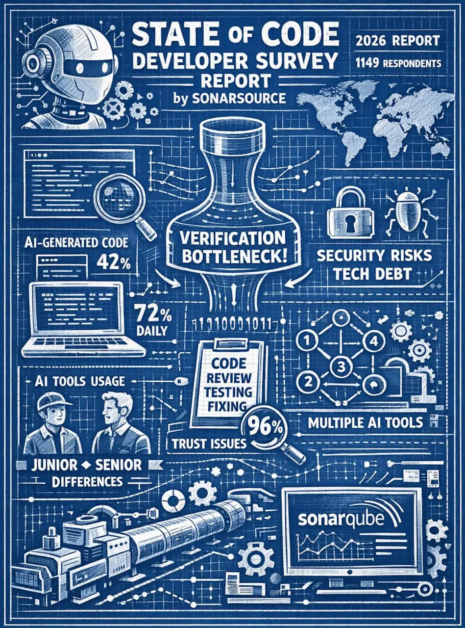 Изображение 1 из 1 к публикации «State of Code Developer Survey report by SonarSource (Рубрика AI)»