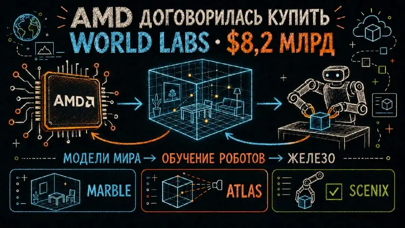 Image 1 of 1 for “AMD Agrees to Acquire World Labs for $8.2 Billion (Category #AI)”