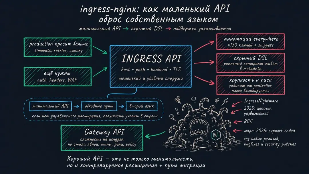 Изображение 1 из 1 к публикации «ingress-nginx: как маленький API оброс собственным языком (Рубрика PlatformEngineering)»