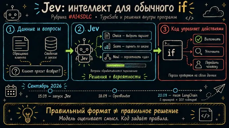 Изображение 1 из 1 к публикации «Jev: интеллект для обычного if (Рубрика #AI4SDLC)»