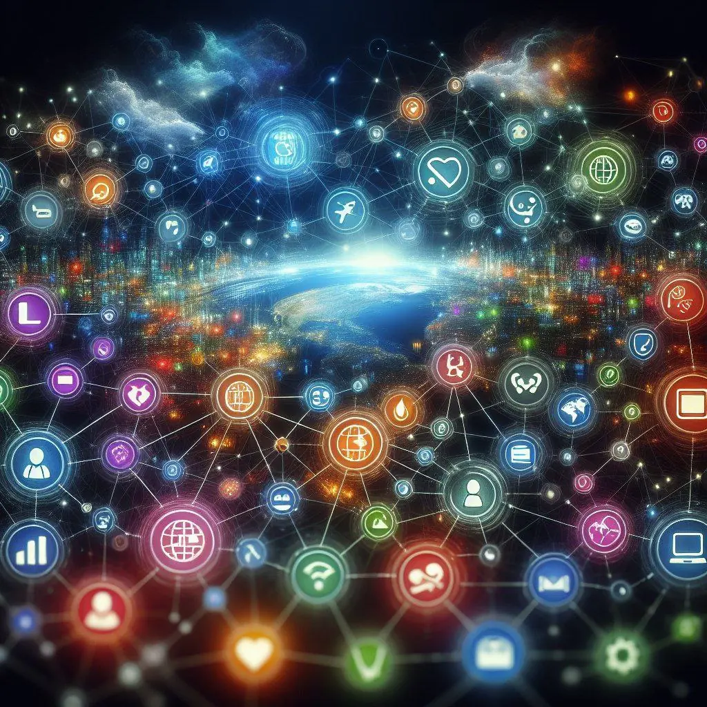 Image 1 of 1 for “Picture from the neural network on the theme of the digital economy and the digitalization of everything and everything:)”