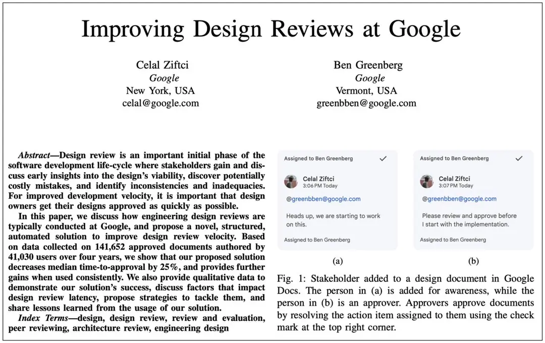 Изображение 1 из 2 к публикации «Обзор white paper "Improving Design Reviews at Google"»