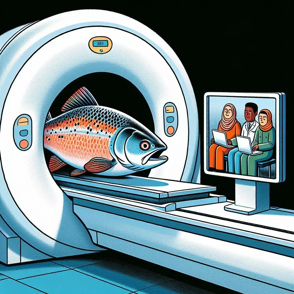Image 1 of 1 for “This is how the whitepaper about salmon and MRI is seen by artificial intelligence:)”