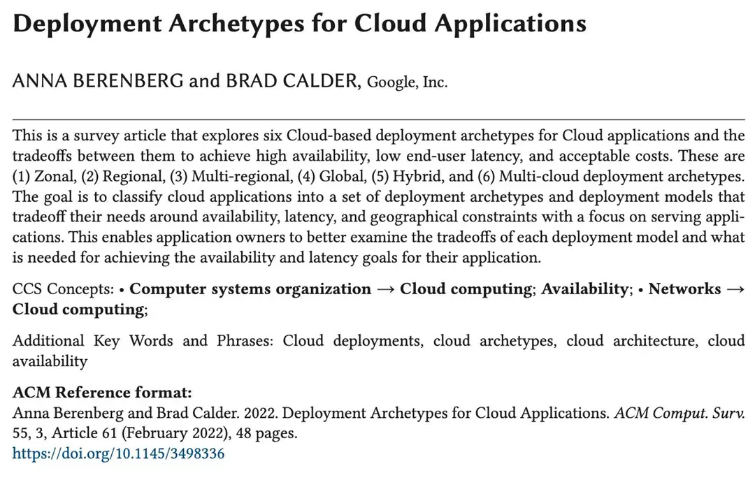 Image 1 of 2 for “Review of the white paper "Deployment Archetypes for Cloud Applications"”